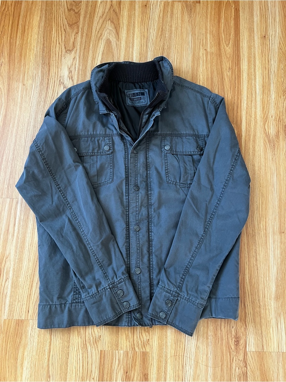 Men's Charcoal Field Jacket Size XL